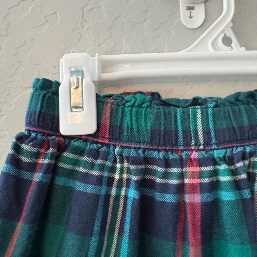 Gymboree green, blue, pink and red plaid print girls skirt size XS 4